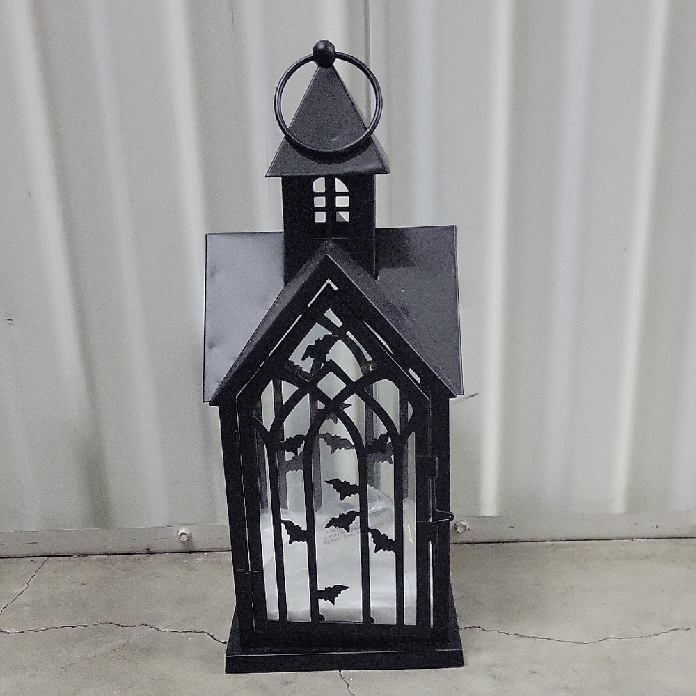 Ashland Black Lantern with Bat Accents.